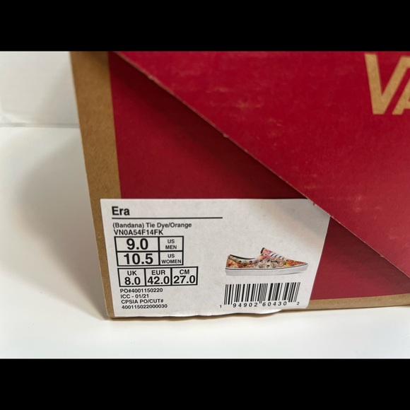 Vans Era Skull Bandana Tie -Dye Shoes - Picture 9 of 9